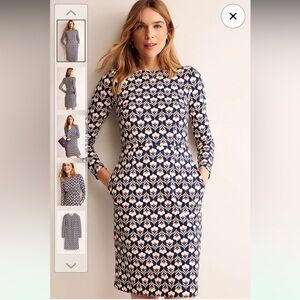 Boden Penelope Jersey Dress, Navy
